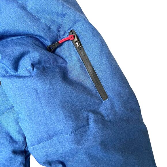 Down Fkow Blue Hooded Winter Ski Jacket 3XL (Fits Smaller) - Picture 8 of 13